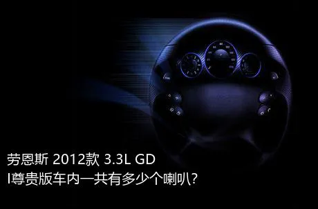 劳恩斯 2012款 3.3L GDI尊贵版车内一共有多少个喇叭？