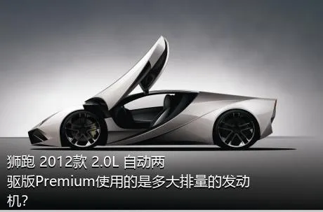 狮跑 2012款 2.0L 自动两驱版Premium使用的是多大排量的发动机？