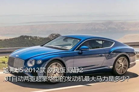 哈弗H5 2012款 欧风版 绿静2.0T自动两驱超豪华型的发动机最大马力是多少？