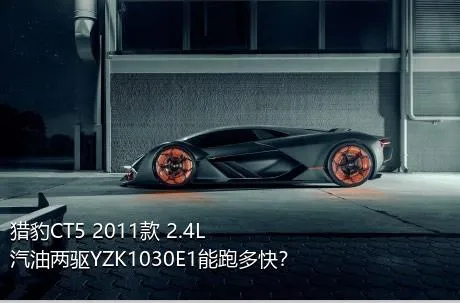猎豹CT5 2011款 2.4L汽油两驱YZK1030E1能跑多快？
