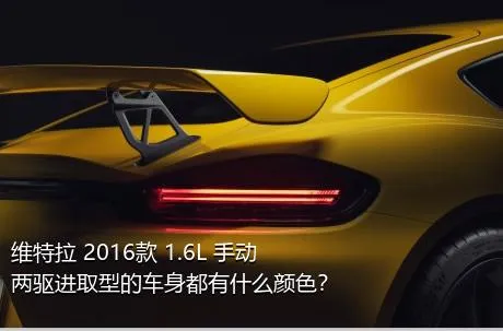 维特拉 2016款 1.6L 手动两驱进取型的车身都有什么颜色？
