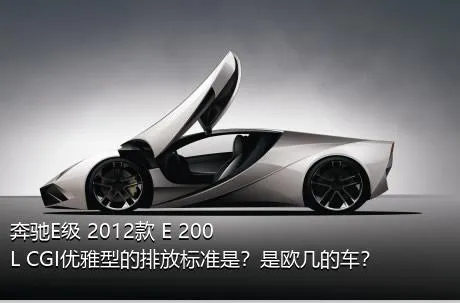 奔驰E级 2012款 E 200 L CGI优雅型的排放标准是？是欧几的车？