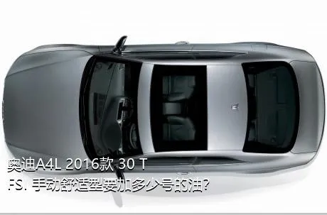 奥迪A4L 2016款 30 TFSI 手动舒适型要加多少号的油？
