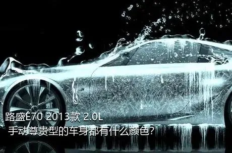 路盛E70 2013款 2.0L 手动尊贵型的车身都有什么颜色？