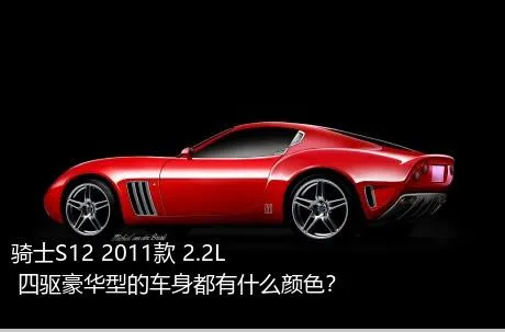 骑士S12 2011款 2.2L 四驱豪华型的车身都有什么颜色？