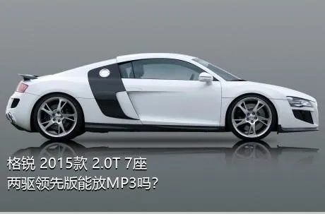 格锐 2015款 2.0T 7座两驱领先版能放MP3吗？