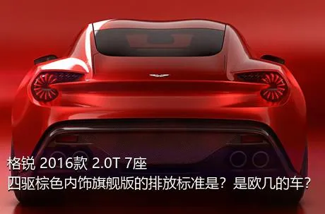 格锐 2016款 2.0T 7座四驱棕色内饰旗舰版的排放标准是？是欧几的车？