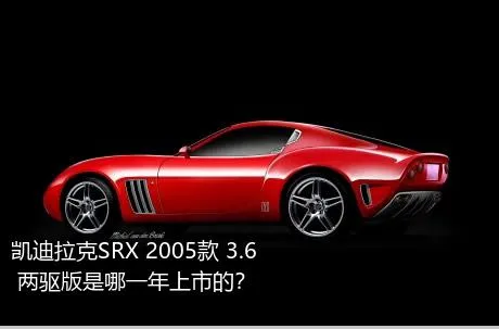 凯迪拉克SRX 2005款 3.6 两驱版是哪一年上市的？