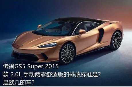 传祺GS5 Super 2015款 2.0L 手动两驱舒适版的排放标准是？是欧几的车？