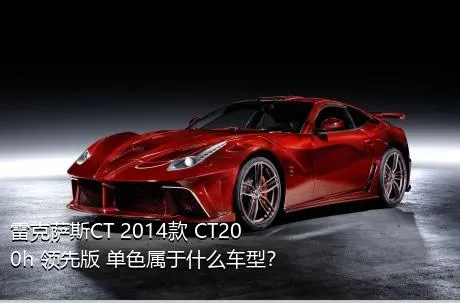 雷克萨斯CT 2014款 CT200h 领先版 单色属于什么车型？