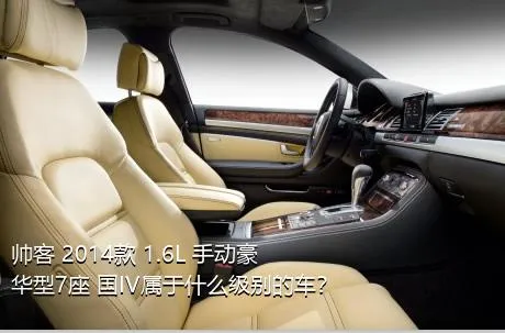 帅客 2014款 1.6L 手动豪华型7座 国IV属于什么级别的车？