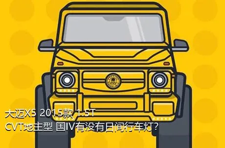 大迈X5 2015款 1.5T CVT地主型 国IV有没有日间行车灯？