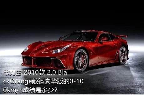甲壳虫 2010款 2.0 BlackOrange敞篷豪华版的0-100km/h成绩是多少？