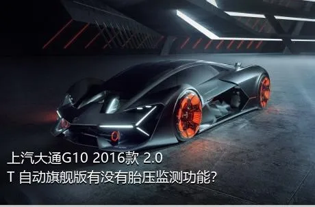 上汽大通G10 2016款 2.0T 自动旗舰版有没有胎压监测功能？