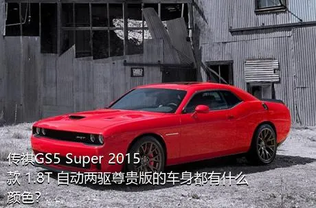 传祺GS5 Super 2015款 1.8T 自动两驱尊贵版的车身都有什么颜色？