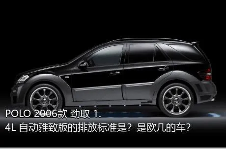 POLO 2006款 劲取 1.4L 自动雅致版的排放标准是？是欧几的车？