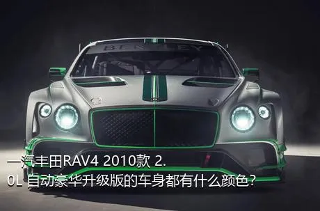 一汽丰田RAV4 2010款 2.0L 自动豪华升级版的车身都有什么颜色？