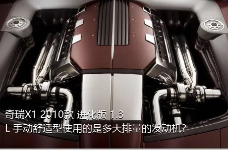 奇瑞X1 2010款 进化版 1.3L 手动舒适型使用的是多大排量的发动机？