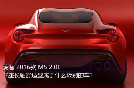 菱智 2016款 M5 2.0L 7座长轴舒适型属于什么级别的车？