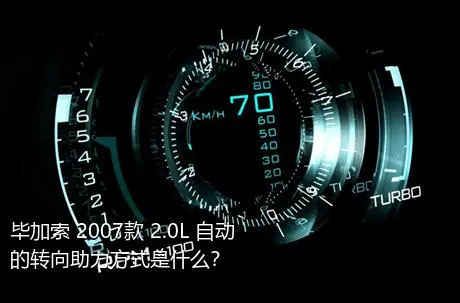 毕加索 2007款 2.0L 自动的转向助力方式是什么？