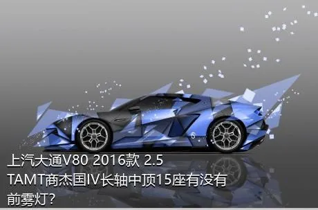 上汽大通V80 2016款 2.5TAMT商杰国IV长轴中顶15座有没有前雾灯？