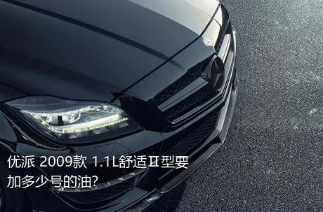 优派 2009款 1.1L舒适Ⅱ型要加多少号的油？