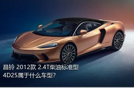昌铃 2012款 2.4T柴油标准型4D25属于什么车型？