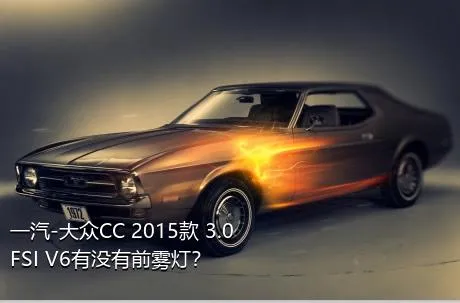 一汽-大众CC 2015款 3.0FSI V6有没有前雾灯？