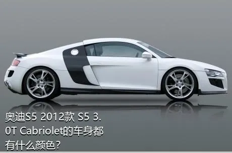 奥迪S5 2012款 S5 3.0T Cabriolet的车身都有什么颜色？