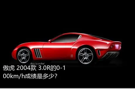 傲虎 2004款 3.0R的0-100km/h成绩是多少？