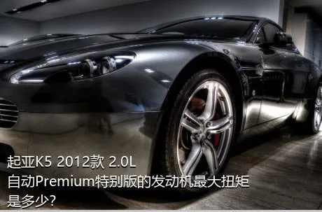 起亚K5 2012款 2.0L 自动Premium特别版的发动机最大扭矩是多少？