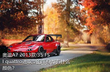 奥迪A7 2013款 35 FSI quattro进取型的车身都有什么颜色？