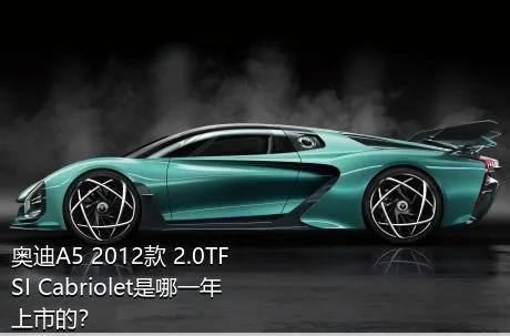 奥迪A5 2012款 2.0TFSI Cabriolet是哪一年上市的？