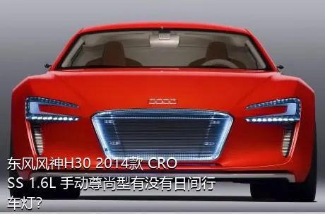 东风风神H30 2014款 CROSS 1.6L 手动尊尚型有没有日间行车灯？