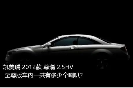 凯美瑞 2012款 尊瑞 2.5HV 至尊版车内一共有多少个喇叭？