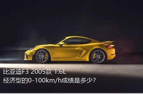 比亚迪F3 2005款 1.6L 经济型的0-100km/h成绩是多少？