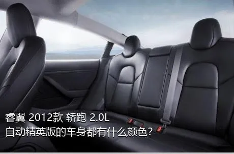 睿翼 2012款 轿跑 2.0L 自动精英版的车身都有什么颜色？