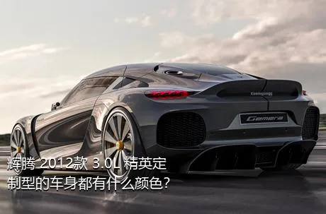 辉腾 2012款 3.0L 精英定制型的车身都有什么颜色？