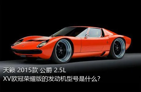 天籁 2015款 公爵 2.5L XV欧冠荣耀版的发动机型号是什么？