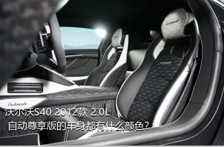 沃尔沃S40 2012款 2.0L 自动尊享版的车身都有什么颜色？