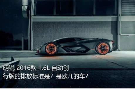 明锐 2016款 1.6L 自动创行版的排放标准是？是欧几的车？