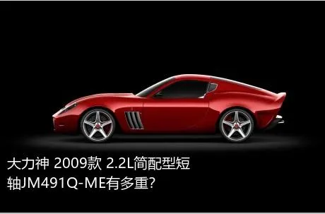 大力神 2009款 2.2L简配型短轴JM491Q-ME有多重？
