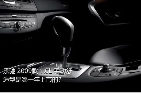 乐驰 2009款 1.0L 手动舒适型是哪一年上市的？