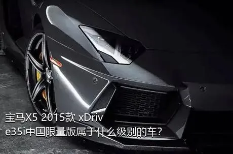 宝马X5 2015款 xDrive35i中国限量版属于什么级别的车？